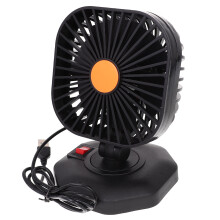 1Car Electric Fan USB Stil Draagbaar Zwart Voor Buiten
