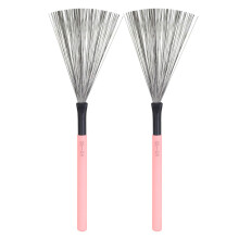 2St Drum Brushes Met Comfortabel Handvat Pink