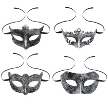 4St Venetiaanse Maskers Halfgelaats Voor Masquerade En Party