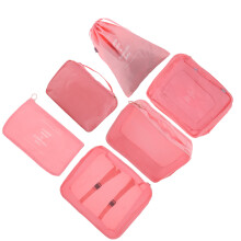 1Set Waterdichte Kleding Opbergzakken Roze Polyester Zakenreis