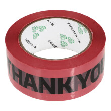 1Rol Roze Plastic Tape Met Bedanktekst Voor En Decor