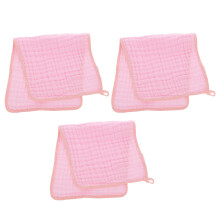 3St Katoenen Roze Spuugdoeken, En Comfortabel Baby
