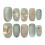 (XS) 10PCS Ice Blue Shell Fake Nails, Reusable 2