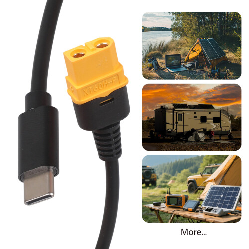 Type C to XT60 Converters Cable 100W Output for FPV-1.5m 2