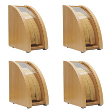 4X Hand-Drip Coffee Filter Paper Holder with Lid Tapered Filter Paper Box Storage Rack Dust-Proof