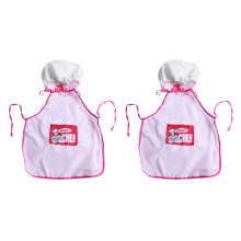 2X Childs Kids Chef Hat Apron Cooking Baking Boy Girl Chefs Junior Gift ()