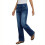 Women's wide-leg jeans,  stretch jeans, elastic-Blue S 2