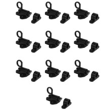 10X Aluminum Alloy Security Automatic Window Gate Lock Spring Bounce Door Bolt , Black