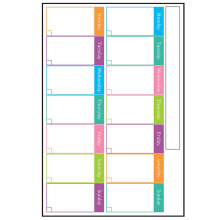 White Board Calendar Weekplanner Droog Uitwisbaar PVC