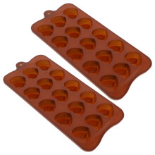2St Herbruikbare Siliconen Lichtbruin Voor Chocolade En