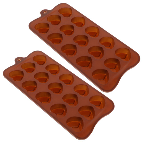 2St Herbruikbare Siliconen Lichtbruin Voor Chocolade En