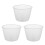 Plastic 120Ml Electric Cooker Rice Measuring Cup 6Pcs Clear White 1