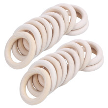 20X Holzringe Natur, Durchmesser 50mm
