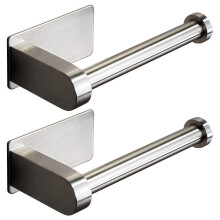 Suporte para Papel HigiêNico Autoadesivo 2X Suporte para Papel HigiêNico para Banheiro Suporte Sem PerfuraçãO em AçO InoxidáVel Escovado