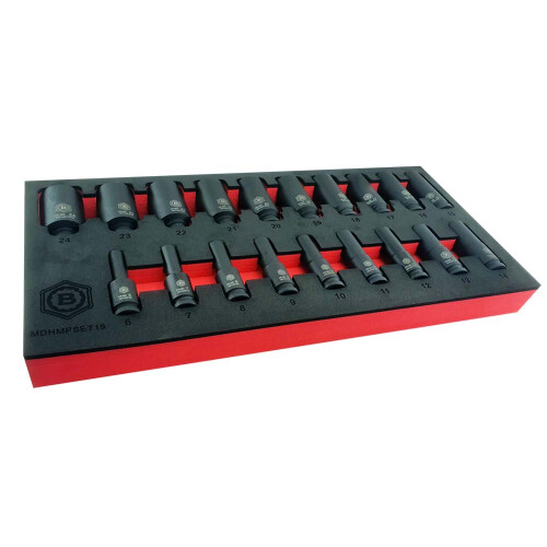 Britool Hallmark Deep Impact Socket Set - 3/8" Dr. 2