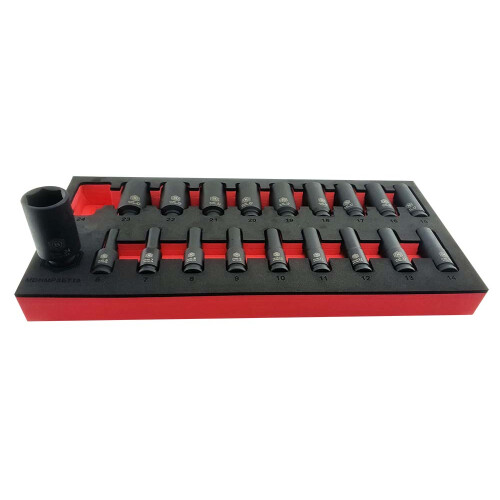 Britool Hallmark Deep Impact Socket Set - 3/8" Dr. 1