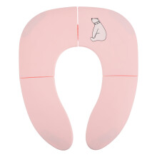 1Folding Toilet Seat Pad Kindvriendelijk PP Comfortabel Roze