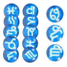 20St Ronde Cabochons Met Sterrenbeelden Voor Creatieve Decoraties