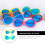 2St Oversized Kleurrijke Party Zonnebril Plastic Feestartikelen 5