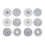 12X Ceramic Stone with Cork Backing Non-Slip Heat Insulation Table Mat Absorbent Coasters for Drinks 1