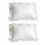 2X  Cotton Ruffle Pillowcase Ruffled Pillow Cover White Pillow Case 1
