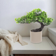 Kunststof Bonsai Dennenboom Groene Tafelornamenten