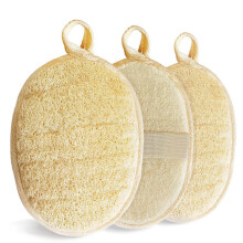 Naturalna Gąbka Złuszczająca z Luffy, Ekologiczna Gąbka Pod Prysznic z Luffy, Luffa dla Kobiet i Mężczyzn, 3 Sztuki