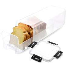 Bread Storage Container with Drawer Tray,Plastic Bread Box with Airtight Lid,Loaf Bread Keeper,Bread Holder for Homemade