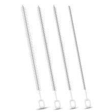 Straw Cleaner Brush Set - 10 Inch, 4 Diameters for Thin & Smoothie Straws, Heavy-Duty, Comfort Grip Handle