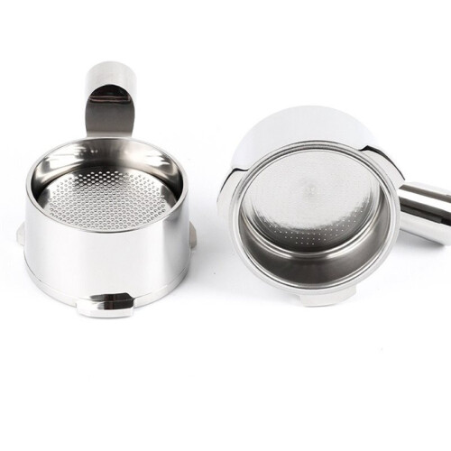 51mm Three-Handled Bottomless Stainless Steel Coffee Handle, Durable and Designed for Coffee Shops. 1