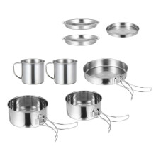 1Set Outdoor Kookgerei Set Rvs Lichtgewicht Voor En Kamperen