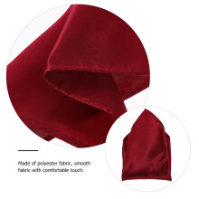 1Set Donkerrode Cummerbund Strikset Met Zakdoek Feest & Bruiloft