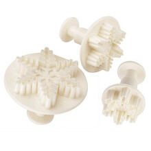 3St Fondant Plunger Cutter Set Voor Decoratie En
