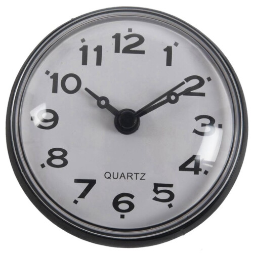 5pcs 7cm Waterproof Kitchen Bathroom Shower Clock Suction Cup Sucker Wall Black 1