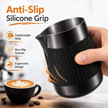Espresso Milk Frothing Pitcher,15oz/450ml Wide Spout Steaming Jug ,304 Stainless Steel for Latte&Cappuccino