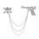 1Rhinestone Dress Clip Met , Modeaccessoire 8