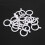 100X White 25mm Inner Plastic Curtain Rings 4