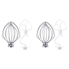 Blender Kit for K45DH Dough Hook,K45WW Wire Whip,K45B Coated Flat Blade Scraper,6 Pcs Bowl Vertical Mixer Repair Kit