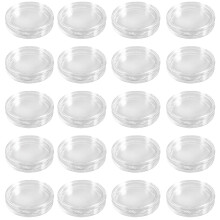20 Pcs Small Round Transparent Plastic Coin Capsules Box 40mm