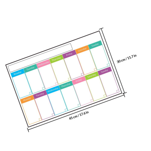 White Board Calendar Weekplanner Droog Uitwisbaar PVC 1