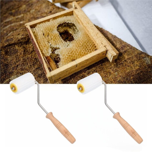 2Pcs Beekeeping Uncapping Needle Roller Kit for Honey Extracting, Home Garden Bee Tools 1