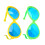 2St Oversized Kleurrijke Party Zonnebril Plastic Feestartikelen 9