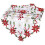 2X Corredor de Mesa de Natal, Toalhas de Mesa Bordadas com Folhas de Azevinho Poinsétia para DecoraçõEs de Natal 15 X 53 Polegadas 2