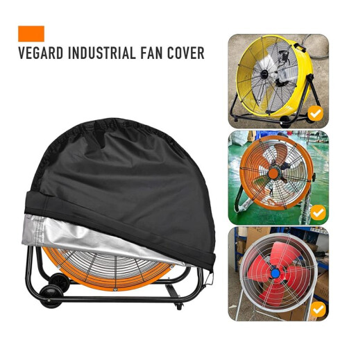 Capa para Ventilador Industrial - Resistente À Água e Poeira para Ventilador de Piso de Alta Velocidade de 24 Polegadas, para Ambientes Internos e 2