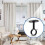 6 Pack No Drill Ceiling Mount Rod Brackets, Heavy Duty Self Adhesive Holders, Adjustable Hooks Hanging Black 3