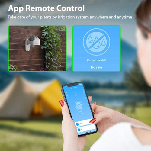Tuya WiFi Rain Sensor Rainfall Duration Detection Outdoor Waterproof Battery Powered App Control Home Automation
