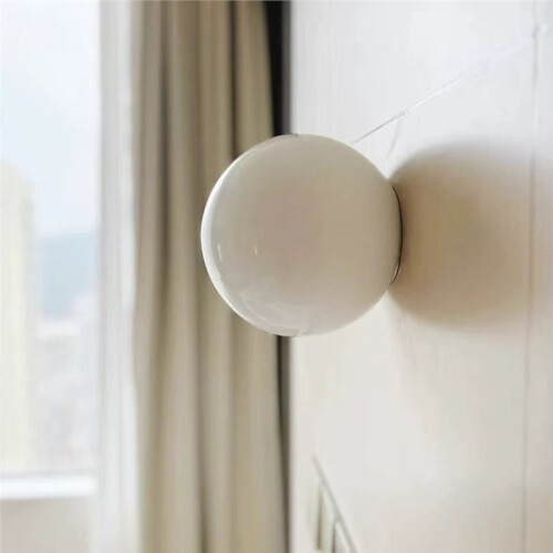 White Round Glass Wall Lamp: Modern Bubble Lights for Bedroom and Study 2