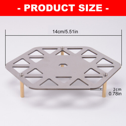 Les dessus de poêle de camping hexagonaux en acier inoxydable, 2