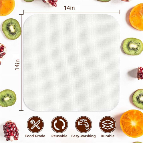 30 Pack Silicone Dehydrator Sheets, Mesh Dehydrator Trays, Non-Stick Fruit Leather Trays, Suitable for Dried Meat 2