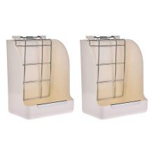 2X Rabbit Grass Frame Hay Feeder Manger Rack for Rabbit Guinea Chinchilla Fixed Flip- Holder Grass Basket Small Pet